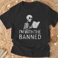 I'm With The Banned Tshirt Read Banned Books Lover BookWorm T-Shirt Gifts for Old Men