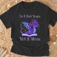 I'm a Book Dragon Not a Worm Dragons Reading T-Shirt Gifts for Old Men