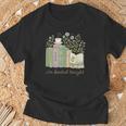 I'm Booked Tonight Cozy Floral Book Lover Graphic T-Shirt Gifts for Old Men