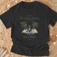 I'm A Dragon Not A Worm Book T-Shirt Gifts for Old Men