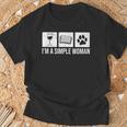 I'm A Simple Woman Wine Books & Dogs Reading Lover T-Shirt Gifts for Old Men I'm A Simple Woman Wine Books & Dogs Reading Lover T-Shirt Gifts for Old Men