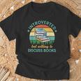 Introverted But Willing To Discuss Books Read a Book T-Shirt Gifts for Old Men