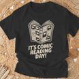 It’s Comic Reading Day Manga Cartoon Book Graphic Novel T-Shirt Gifts for Old Men