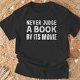 Never Judge A Book By Its Movie T-Shirt Gifts for Old Men