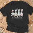 Just A Bookish Goose Bunny Easter Day Reading Book Lover T-Shirt Gifts for Old Men