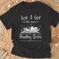Just A Girl Who Loves Books Book Lovers T-Shirt Gifts for Old Men