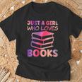 Just A Girl Who Loves Books T-Shirt Gifts for Old Men