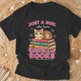 Just A Girl Who Loves Cats & Books Shirt Women Bookworm T-Shirt Gifts for Old Men Just A Girl Who Loves Cats & Books Shirt Women Bookworm T-Shirt Gifts for Old Men