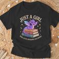 Just A Girl Who Loves Dragons And Books Cute Fantasy T-Shirt Gifts for Old Men