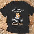 Just A Girl Who Loves Jesus And Corgis And Books T-Shirt Gifts for Old Men Just A Girl Who Loves Jesus And Corgis And Books T-Shirt Gifts for Old Men
