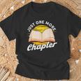 Just One More Chapter Book Reading Bookworm T-Shirt Gifts for Old Men