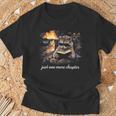 Just One More Chapter Bookish Raccoon Reading Book Reader T-Shirt Gifts for Old Men