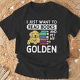 I Just Want To Read Books Golden Retriever Dog Men Women Kids T-Shirt Gifts for Old Men