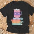 Kawaii Pastel Goth Cute Hot Chocolate Book Lover Anime Art T-Shirt Gifts for Old Men