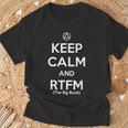 'Keep Calm & RTFM Read The Big Book' AA T-Shirt T-Shirt Gifts for Old Men