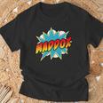 Kids Boys Maddox Name Comic Book Superhero T-Shirt Gifts for Old Men