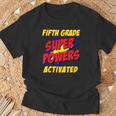Kids Fifth Grade Superpower Superhero Comic Book First Day School T-Shirt Gifts for Old Men