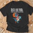 Let's Eat Kids Punctuation Saves Books Grammar T-Shirt Gifts for Old Men