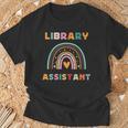 Library Assistant Funny Rainbow Reading Library Book Lover T-Shirt Gifts for Old Men