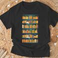 Library Book Lover Reading Reader Bookshelf Plants T-Shirt Gifts for Old Men
