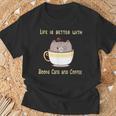 Life Is Better With Books Cats And Coffee Cute Kitten T-Shirt Gifts for Old Men Life Is Better With Books Cats And Coffee Cute Kitten T-Shirt Gifts for Old Men