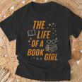 The Life Of A Book Girl Reader Aesthetic Graphic T-Shirt Gifts for Old Men
