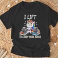 Lifting To Hold More Books Deadlift Unicorn Reader Workout T-Shirt Gifts for Old Men