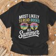 Most Likely To Read Books All Summer Reading T-Shirt Gifts for Old Men