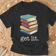 Get Lit Reading Book T-Shirt Gifts for Old Men