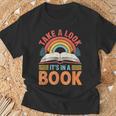 Take A Look It's In A Book Retro Reading Book Lover T-Shirt Gifts for Old Men Take A Look It's In A Book Retro Reading Book Lover T-Shirt Gifts for Old Men