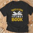 Take A Look It's In A Book T-Shirt Gifts for Old Men
