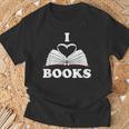 I Love Books Shirt T-Shirt Gifts for Old Men
