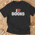 I Love Books T-Shirt Gifts for Old Men