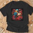 Macaw Reading A Book T-Shirt Gifts for Old Men