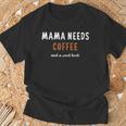 Mama Needs Coffee And a Good Book Bookish Mom Reading T-Shirt Gifts for Old Men