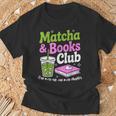 Matcha & Books Green Tea Lover ICES Matcha Latte T-Shirt Gifts for Old Men