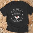All I Need Are Books And Cats Introvert T-Shirt Gifts for Old Men