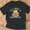 All I Need Is Books And Cats Mom Who Loves Reading Cat Lover T-Shirt Gifts for Old Men