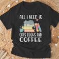All I Need Is Cats Books And Coffee T-Shirt Gifts for Old Men All I Need Is Cats Books And Coffee T-Shirt Gifts for Old Men