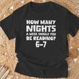 How Many Nights A Week Should You Be Reading 6-7 Book Lover T-Shirt Gifts for Old Men