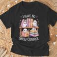 I Have No Shelf Control Ghost Reading Books Pun T-Shirt Gifts for Old Men I Have No Shelf Control Ghost Reading Books Pun T-Shirt Gifts for Old Men