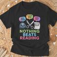 Nothing Beats Reading Rock Paper Scissors Game Book Lover T-Shirt Gifts for Old Men