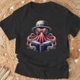 Octopus Reading Book Kraken Bookworm T-Shirt Gifts for Old Men