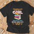 Once Upon A Time There Was A Girl Who Loves Books And Cats T-Shirt Gifts for Old Men