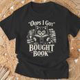 Oops I Got Bought Book Reading Cat Bibliophile Reader T-Shirt Gifts for Old Men