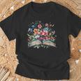 Open Book With Wildflowers Blooming Around Pages T-Shirt Gifts for Old Men Open Book With Wildflowers Blooming Around Pages T-Shirt Gifts for Old Men