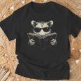 Opossum Reading Book Sunglasses Vintage Trash Panda T-Shirt Gifts for Old Men