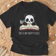 Panda Bear Books Reading Library Saying T-Shirt Gifts for Old Men Panda Bear Books Reading Library Saying T-Shirt Gifts for Old Men