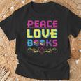Peace Love Books Library Book Lover T-Shirt Gifts for Old Men Peace Love Books Library Book Lover T-Shirt Gifts for Old Men