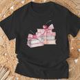 Pink Bow Books And Cherries For Book Lover Girl Women T-Shirt Gifts for Old Men